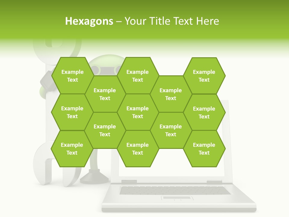 Laptop Puppet Cyborg PowerPoint Template