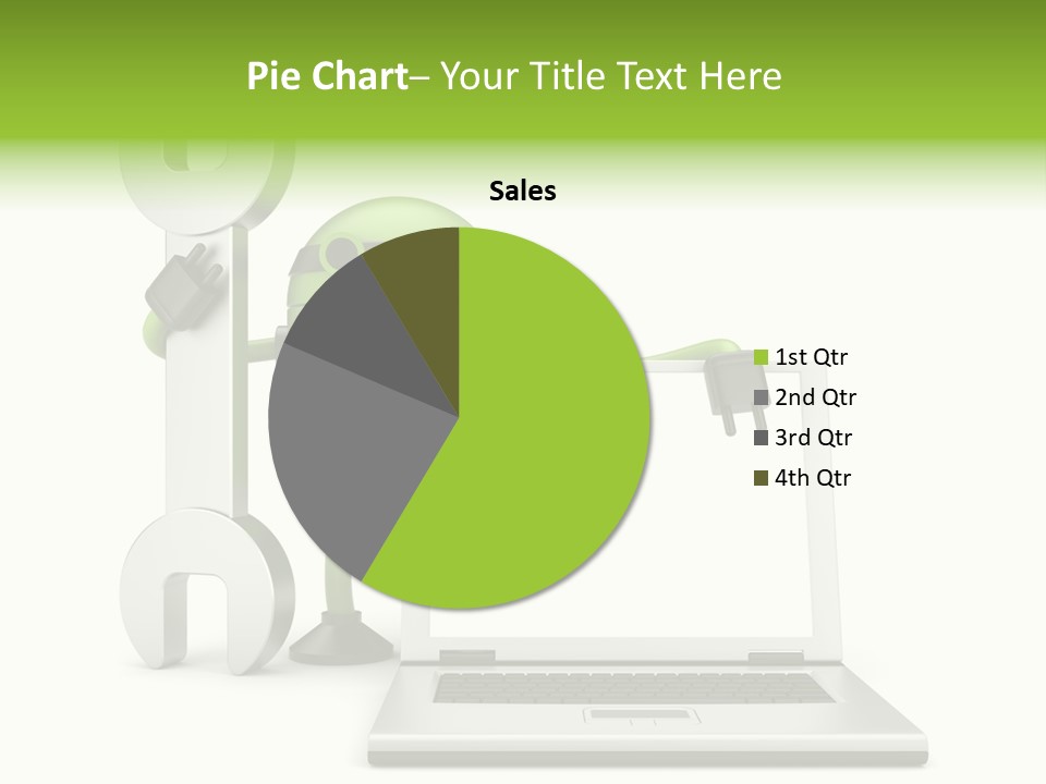 Laptop Puppet Cyborg PowerPoint Template
