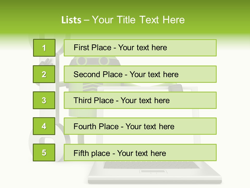 Laptop Puppet Cyborg PowerPoint Template