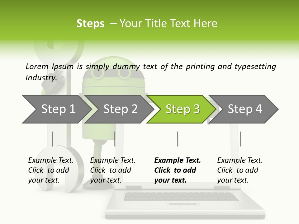 Laptop Puppet Cyborg PowerPoint Template