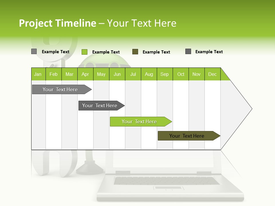 Laptop Puppet Cyborg PowerPoint Template