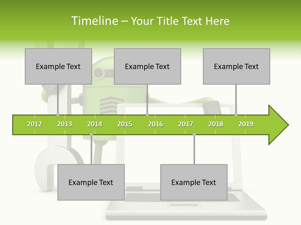 Laptop Puppet Cyborg PowerPoint Template
