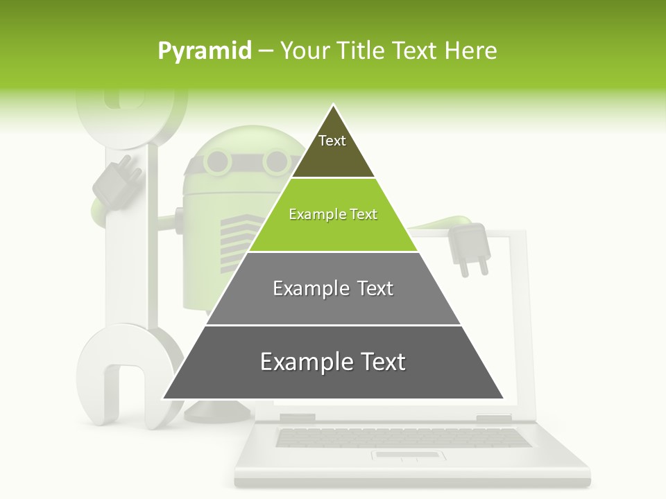 Laptop Puppet Cyborg PowerPoint Template