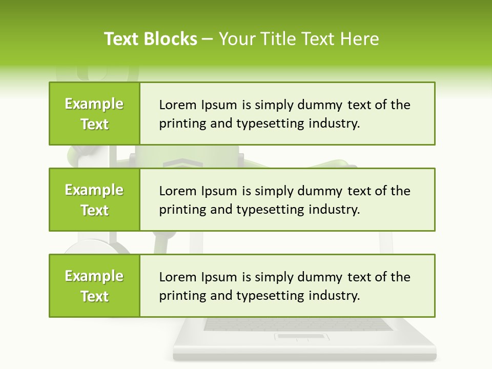 Laptop Puppet Cyborg PowerPoint Template