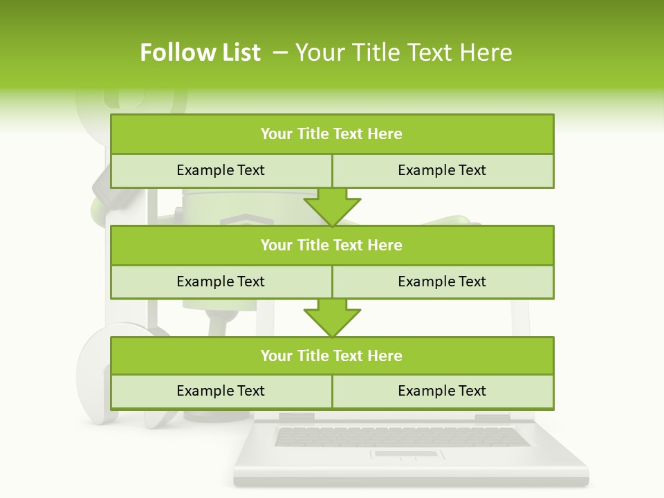 Laptop Puppet Cyborg PowerPoint Template