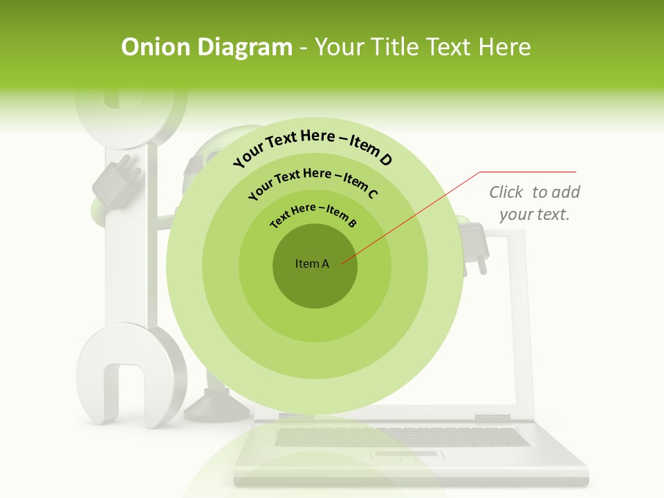 Laptop Puppet Cyborg PowerPoint Template