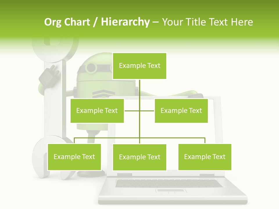 Laptop Puppet Cyborg PowerPoint Template