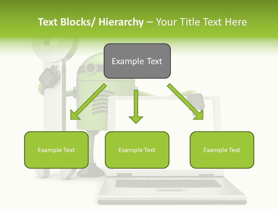 Laptop Puppet Cyborg PowerPoint Template