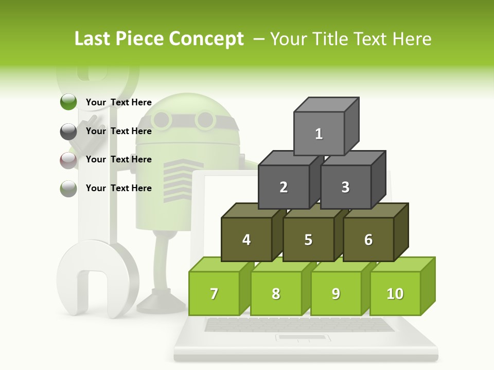 Laptop Puppet Cyborg PowerPoint Template