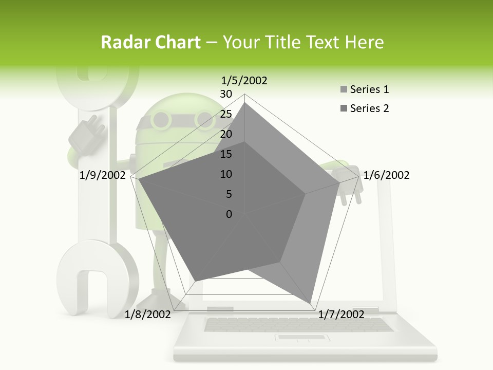 Laptop Puppet Cyborg PowerPoint Template