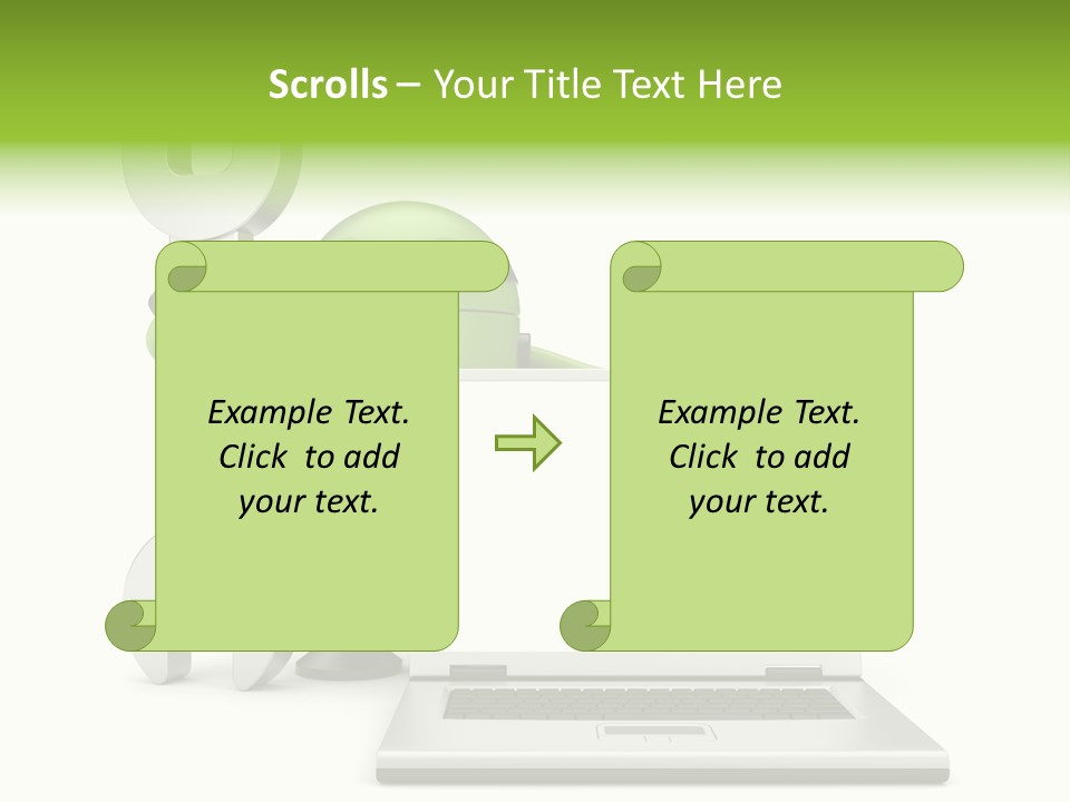 Laptop Puppet Cyborg PowerPoint Template