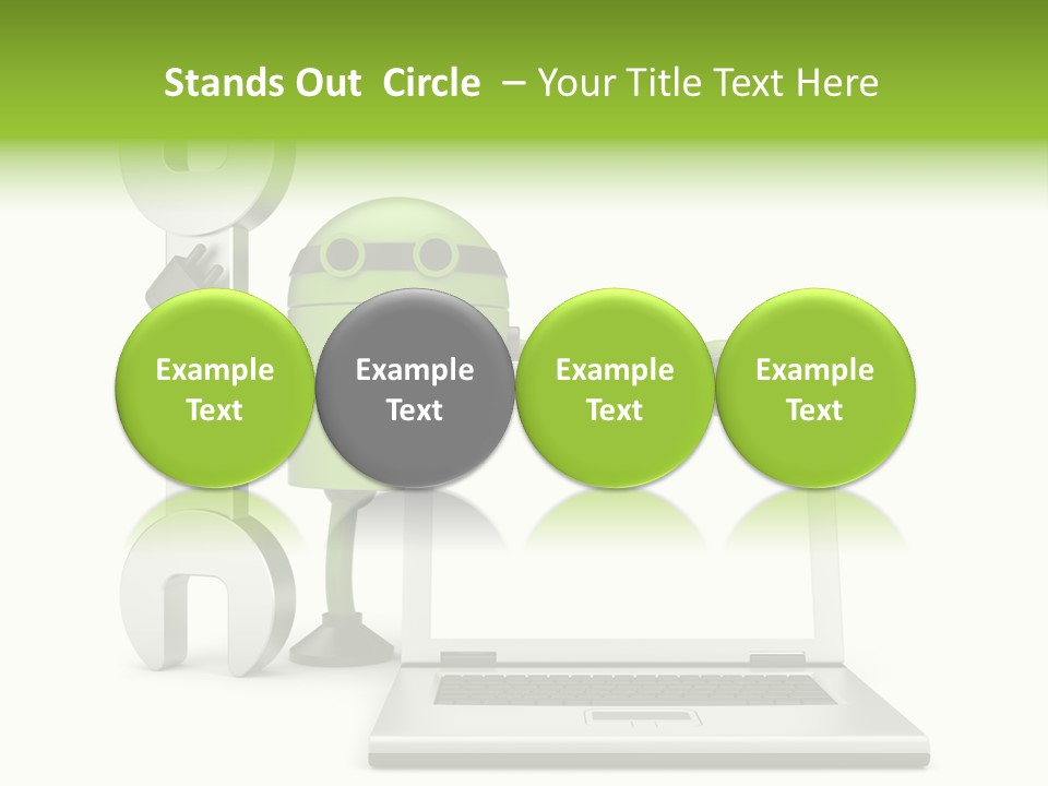 Laptop Puppet Cyborg PowerPoint Template