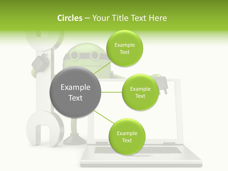 Laptop Puppet Cyborg PowerPoint Template