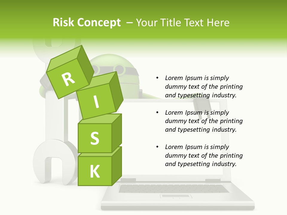 Laptop Puppet Cyborg PowerPoint Template