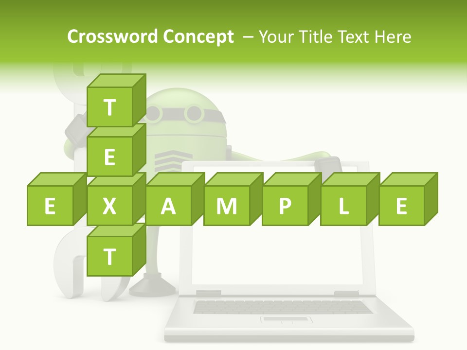 Laptop Puppet Cyborg PowerPoint Template