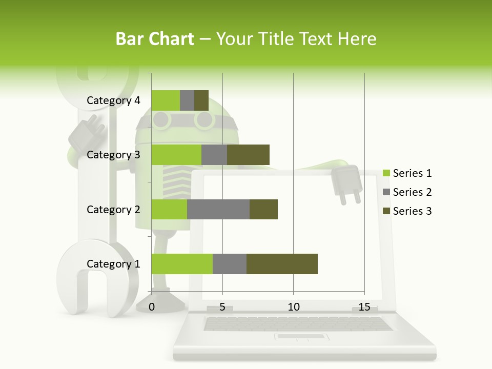 Laptop Puppet Cyborg PowerPoint Template