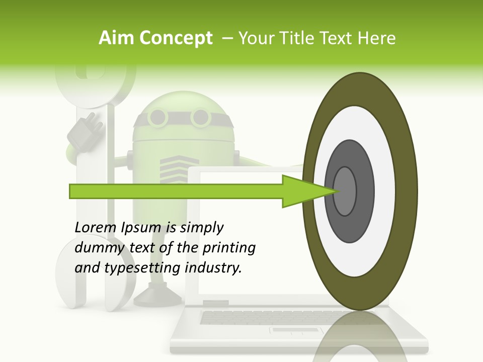 Laptop Puppet Cyborg PowerPoint Template