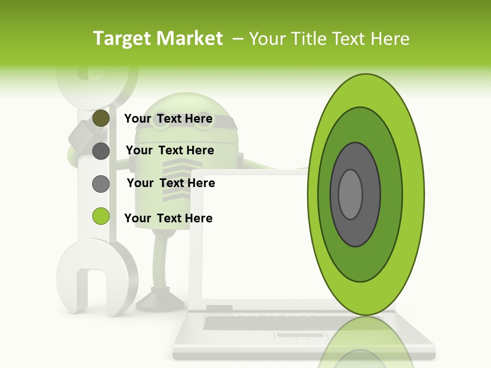 Laptop Puppet Cyborg PowerPoint Template