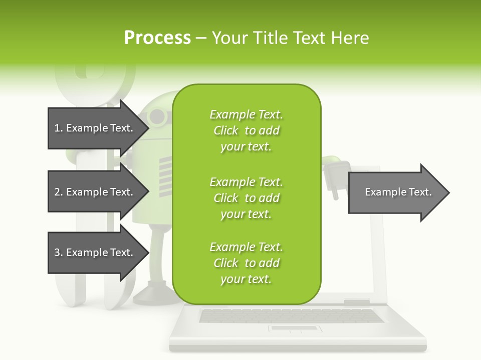 Laptop Puppet Cyborg PowerPoint Template