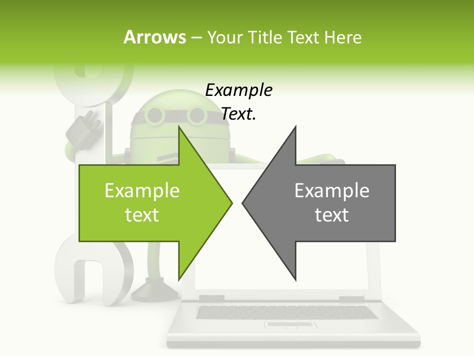 Laptop Puppet Cyborg PowerPoint Template