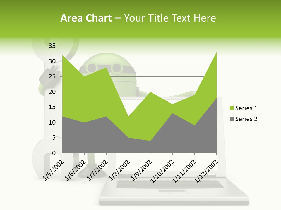 Laptop Puppet Cyborg PowerPoint Template