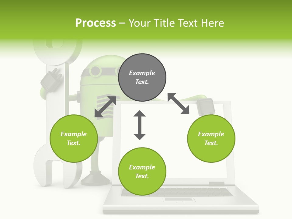 Laptop Puppet Cyborg PowerPoint Template