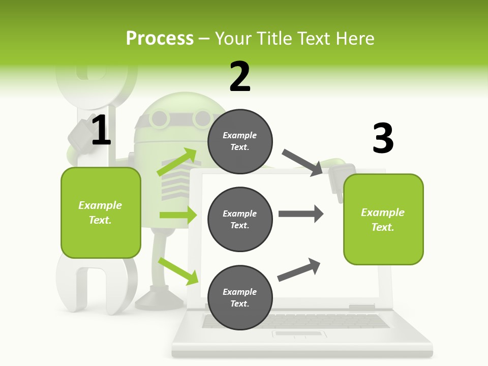 Laptop Puppet Cyborg PowerPoint Template