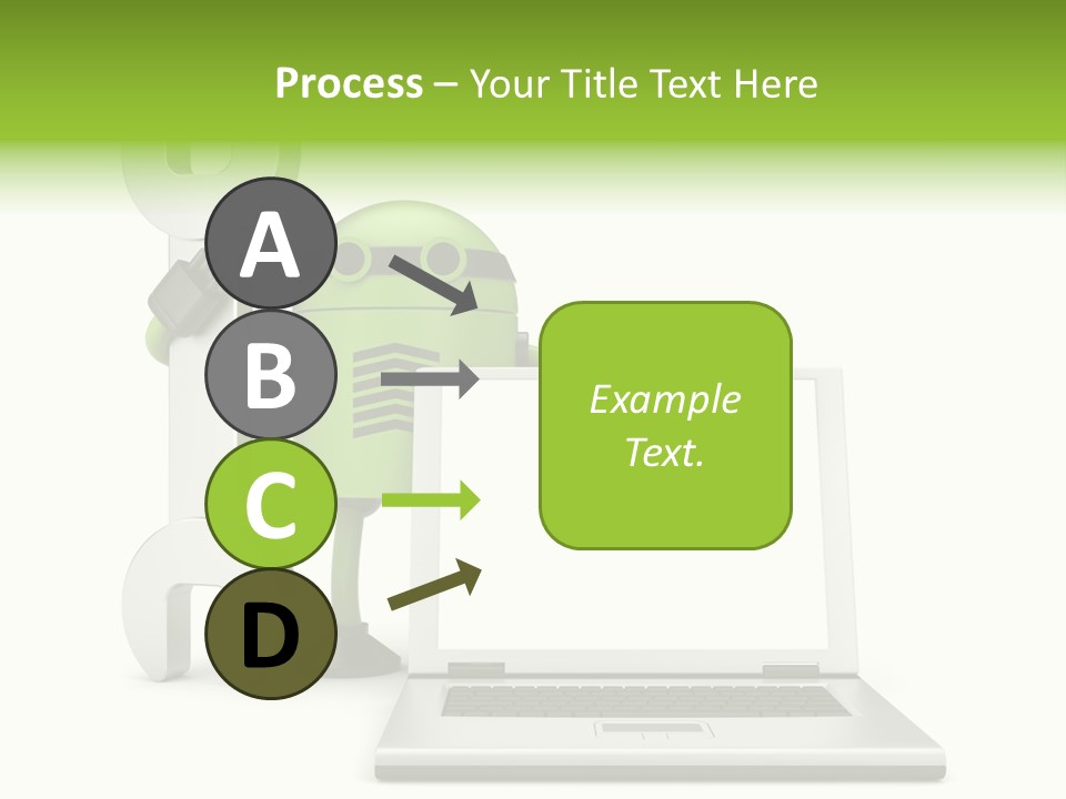 Laptop Puppet Cyborg PowerPoint Template