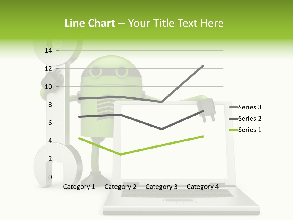 Laptop Puppet Cyborg PowerPoint Template