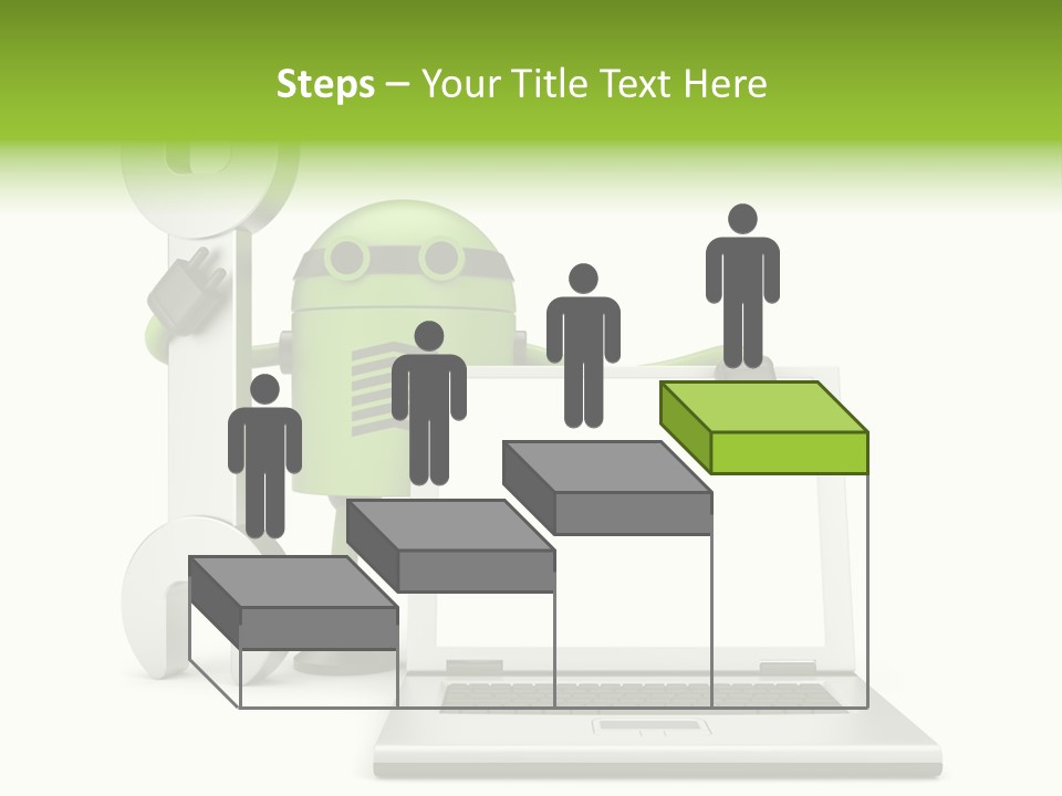 Laptop Puppet Cyborg PowerPoint Template
