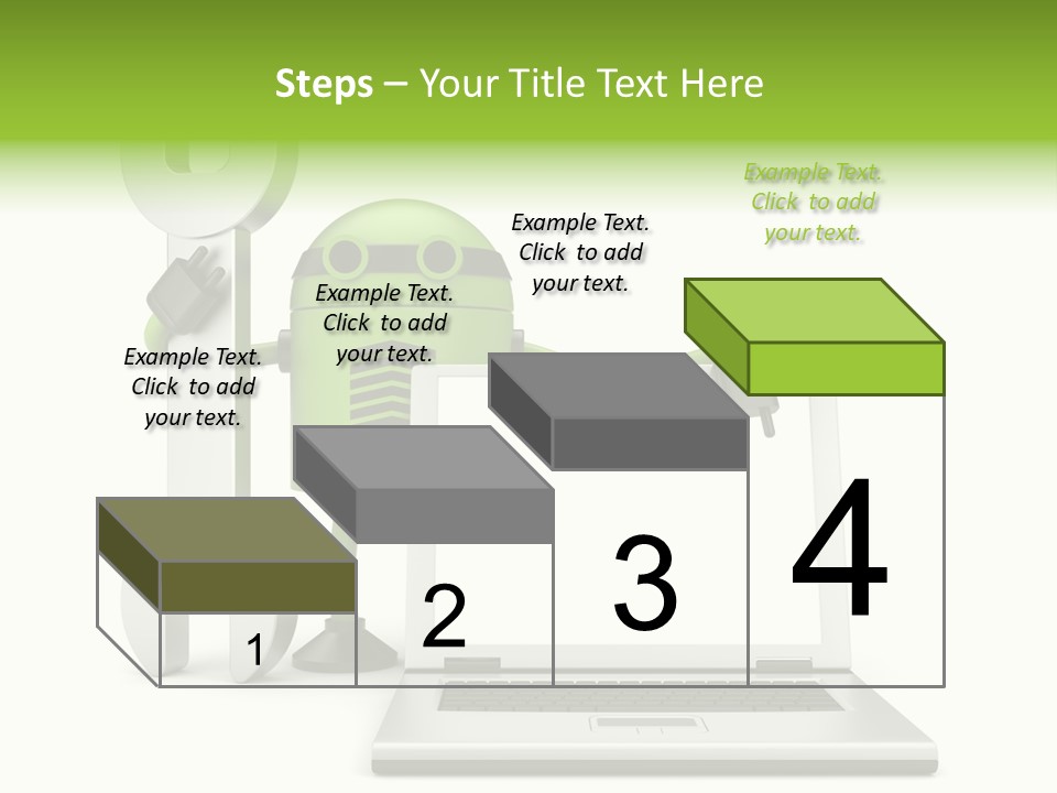 Laptop Puppet Cyborg PowerPoint Template