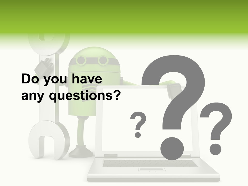 Laptop Puppet Cyborg PowerPoint Template