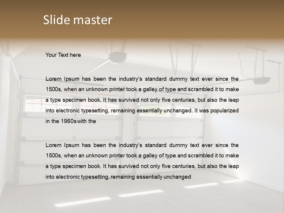 Rail Window Finished PowerPoint Template