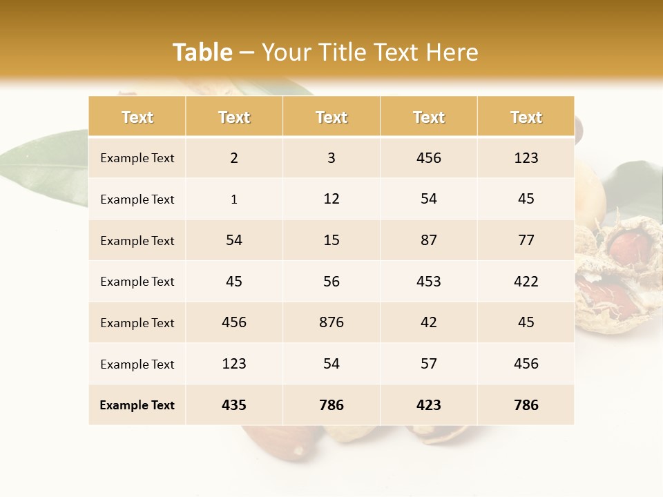 Group Closeup Nutrition PowerPoint Template