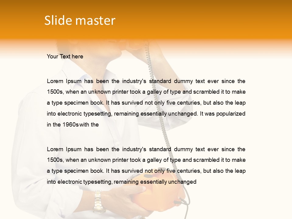 Senior Serious Happy PowerPoint Template