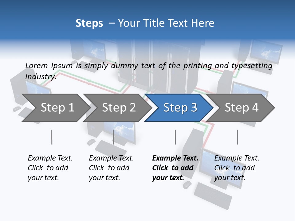 A Group Of Computer Monitors Connected To Each Other PowerPoint Template