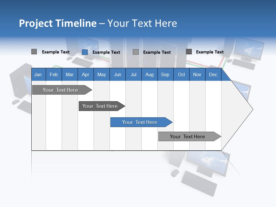 A Group Of Computer Monitors Connected To Each Other PowerPoint Template