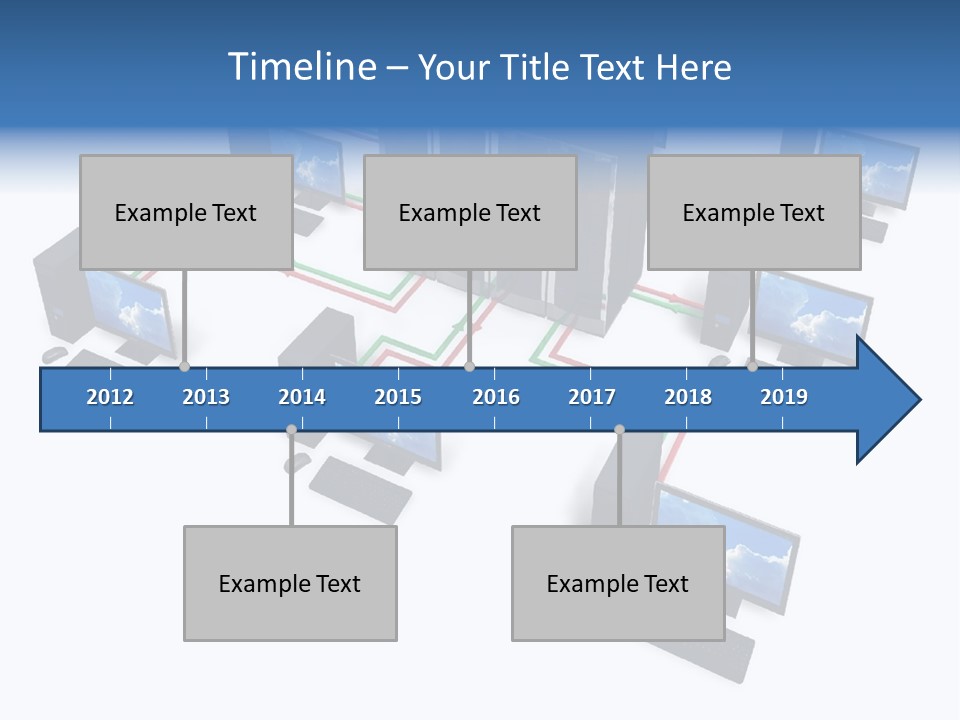 A Group Of Computer Monitors Connected To Each Other PowerPoint Template