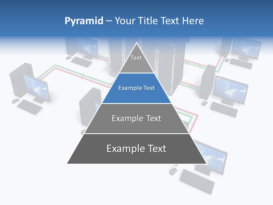 A Group Of Computer Monitors Connected To Each Other PowerPoint Template