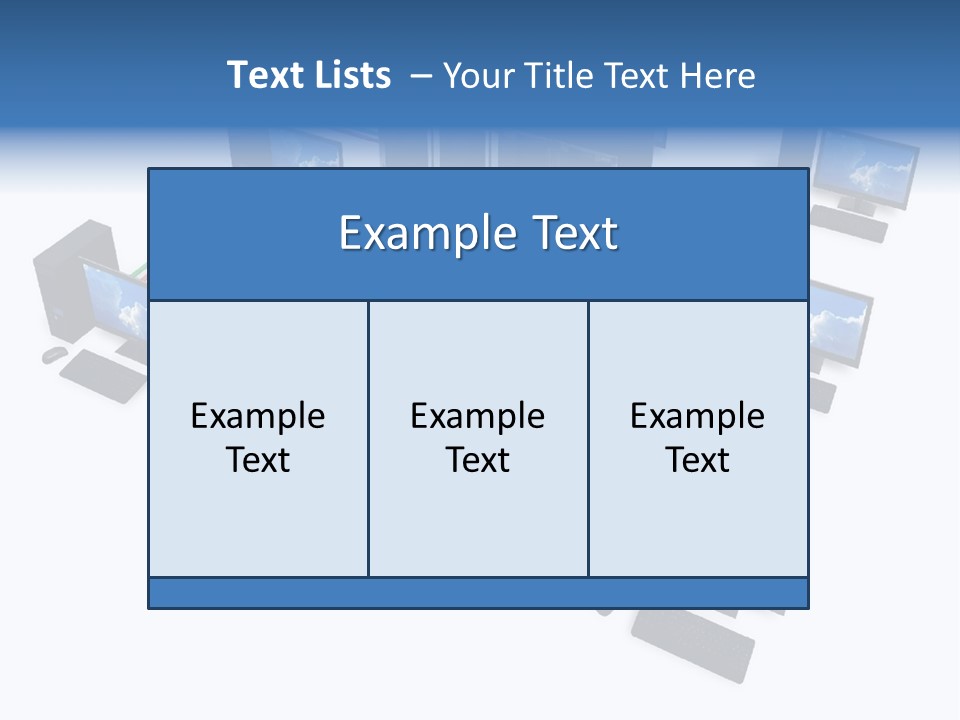 A Group Of Computer Monitors Connected To Each Other PowerPoint Template
