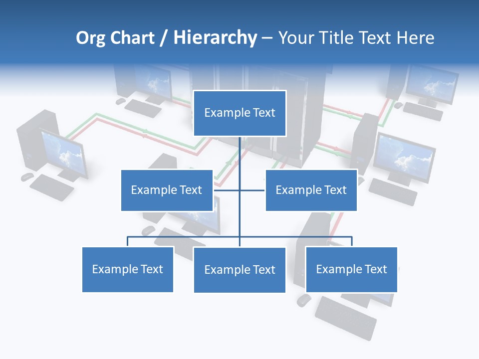 A Group Of Computer Monitors Connected To Each Other PowerPoint Template