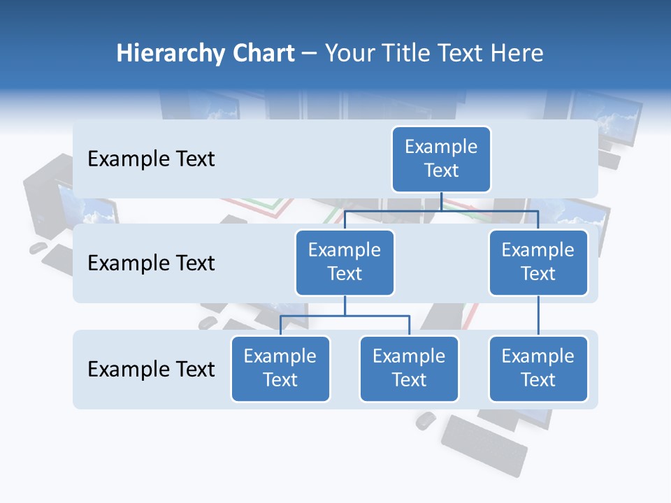 A Group Of Computer Monitors Connected To Each Other PowerPoint Template