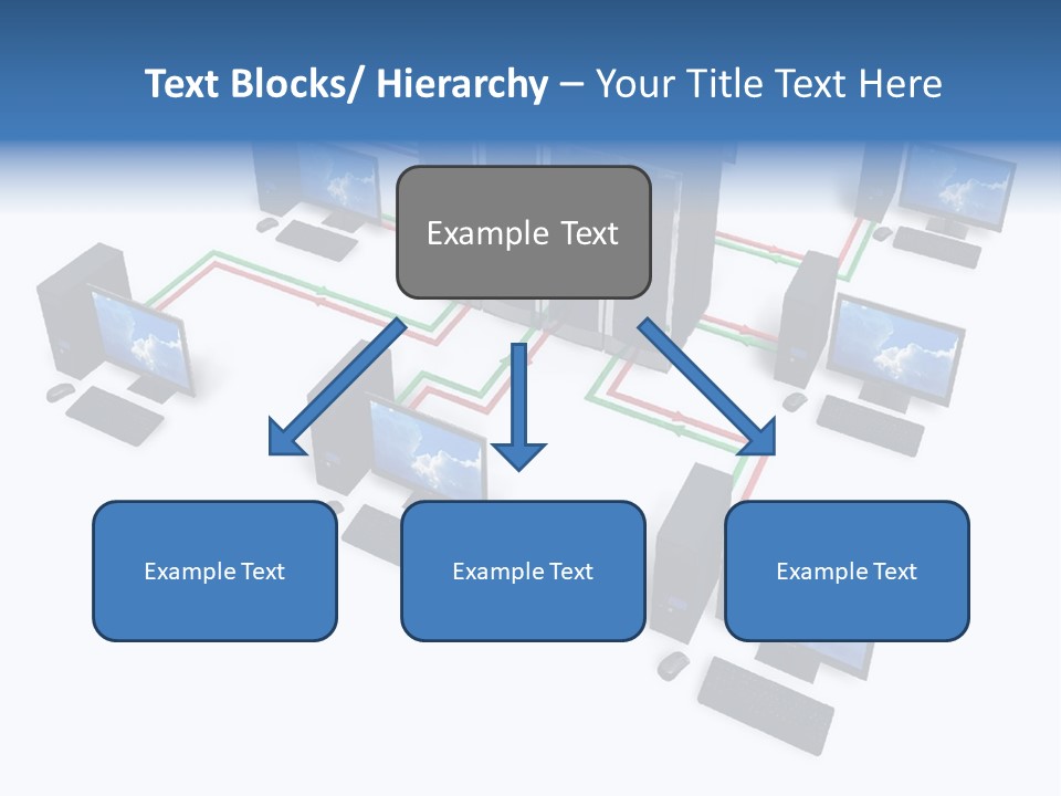 A Group Of Computer Monitors Connected To Each Other PowerPoint Template