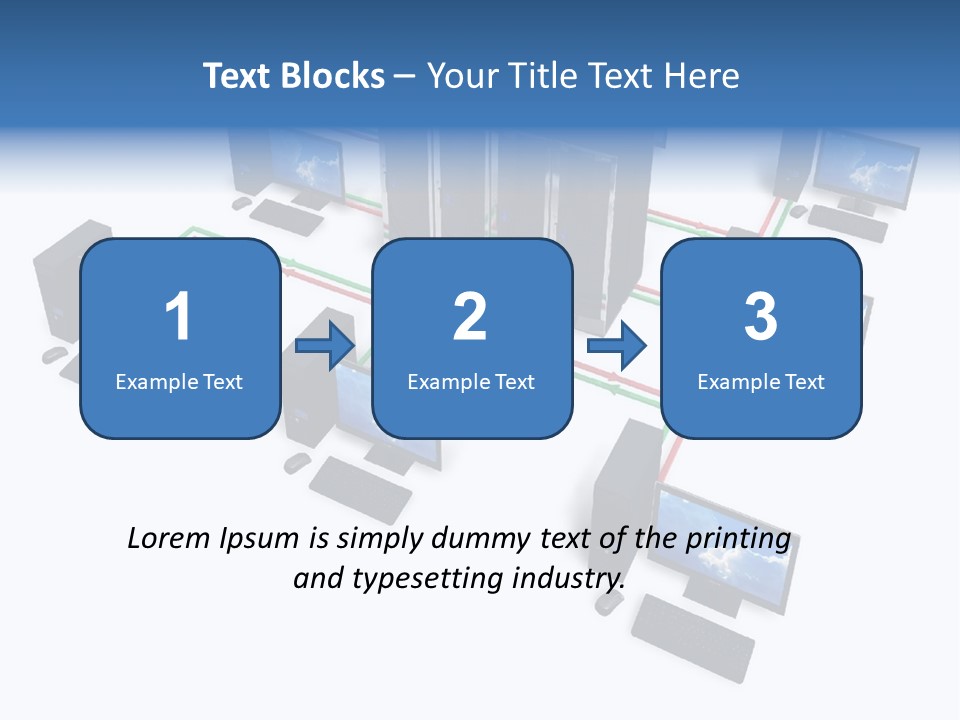 A Group Of Computer Monitors Connected To Each Other PowerPoint Template