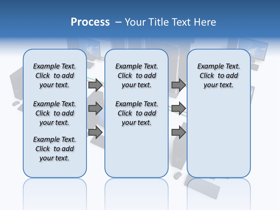 A Group Of Computer Monitors Connected To Each Other PowerPoint Template