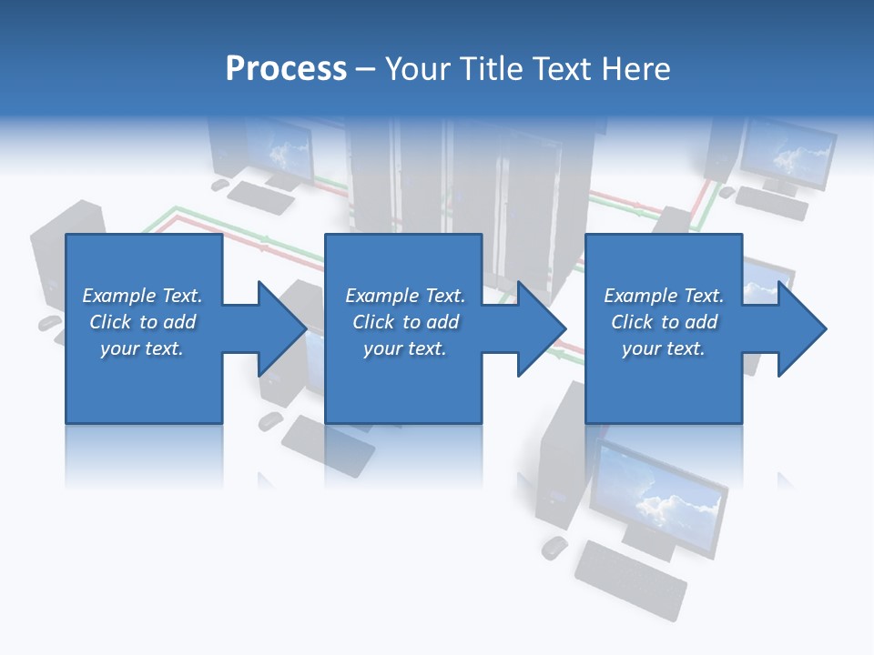A Group Of Computer Monitors Connected To Each Other PowerPoint Template