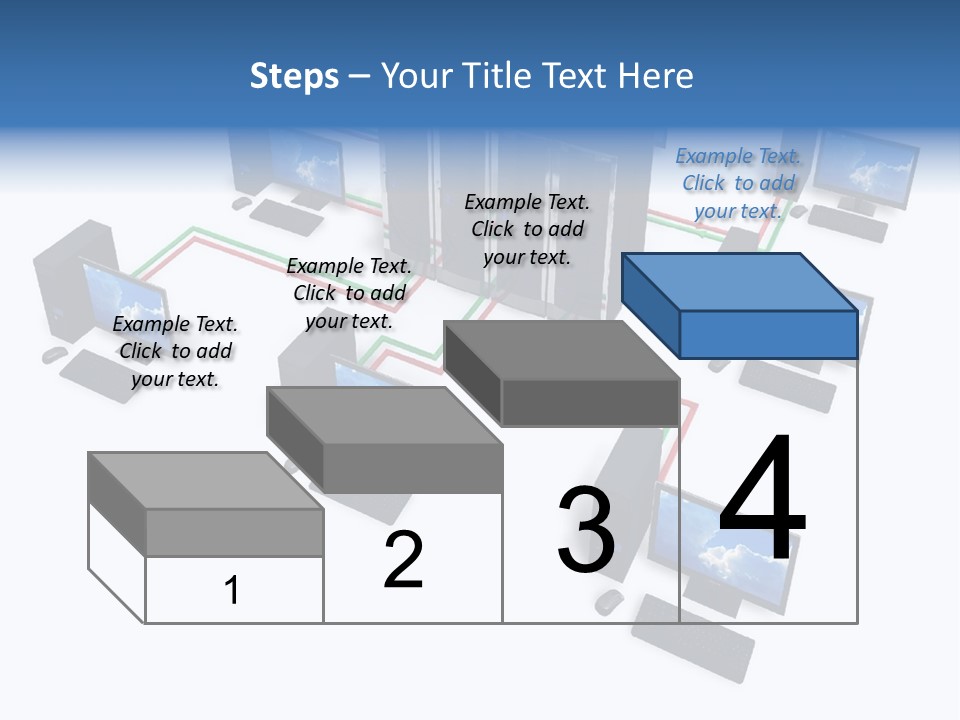 A Group Of Computer Monitors Connected To Each Other PowerPoint Template