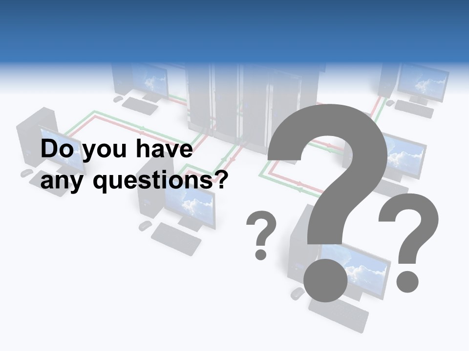 A Group Of Computer Monitors Connected To Each Other PowerPoint Template