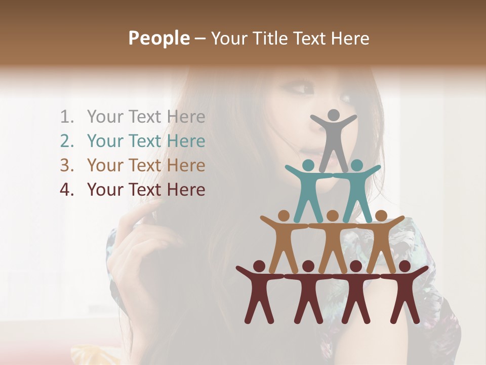 Taiwanese One Flirting PowerPoint Template