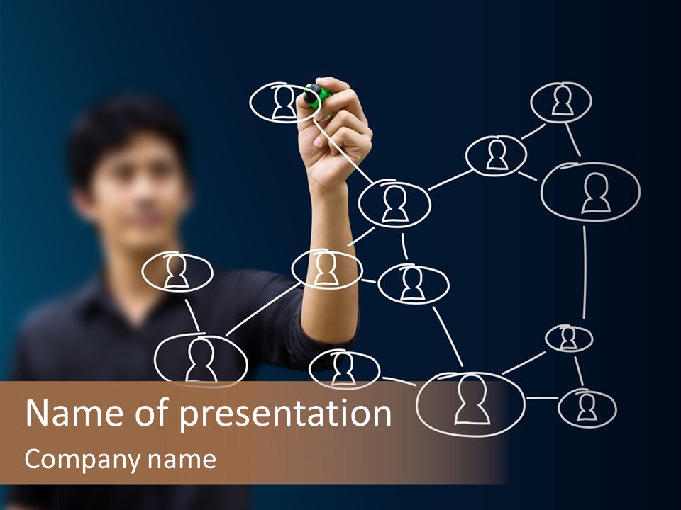 Support People Pen PowerPoint Template